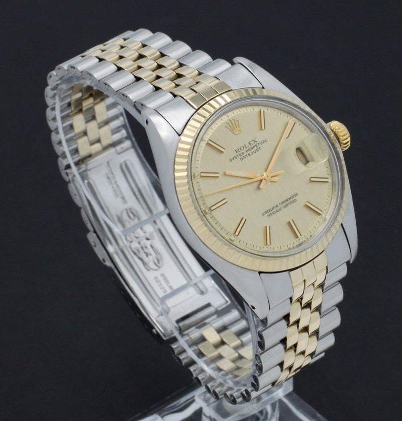 Rolex Datejust 1601 - 1973 - goud/staal - two/tone - Rolex horloge - Rolex kopen - Rolex heren horloge - Trophies Watches