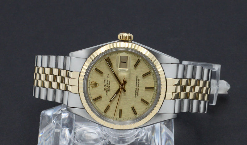 Rolex Datejust 1601 - 1973 - goud/staal - two/tone - Rolex horloge - Rolex kopen - Rolex heren horloge - Trophies Watches