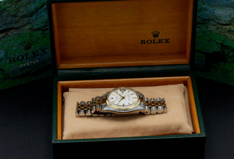 Rolex Datejust 1601 - 1978 - goud/staal - two/tone - Rolex horloge - Rolex kopen - Rolex heren horloge - Trophies Watches