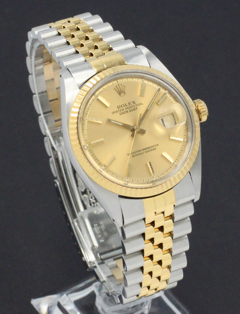 Rolex Datejust 1601 - 1978 - goud/staal - two/tone - Rolex horloge - Rolex kopen - Rolex heren horloge - Trophies Watches