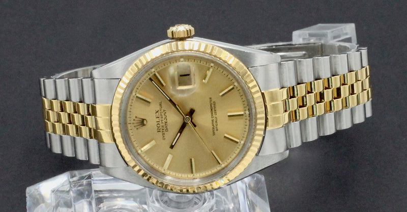 Rolex Datejust 1601 - 1978 - goud/staal - two/tone - Rolex horloge - Rolex kopen - Rolex heren horloge - Trophies Watches