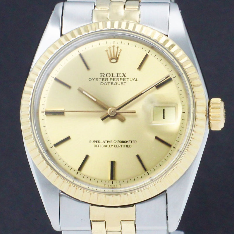 Rolex Datejust 1601 - 1972 - goud/staal - two/tone - Rolex horloge - Rolex kopen - Rolex heren horloge - Trophies Watches