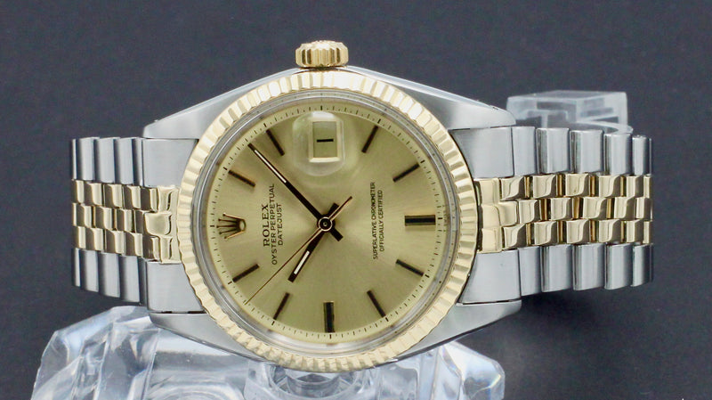 Rolex Datejust 1601 - 1972 - goud/staal - two/tone - Rolex horloge - Rolex kopen - Rolex heren horloge - Trophies Watches