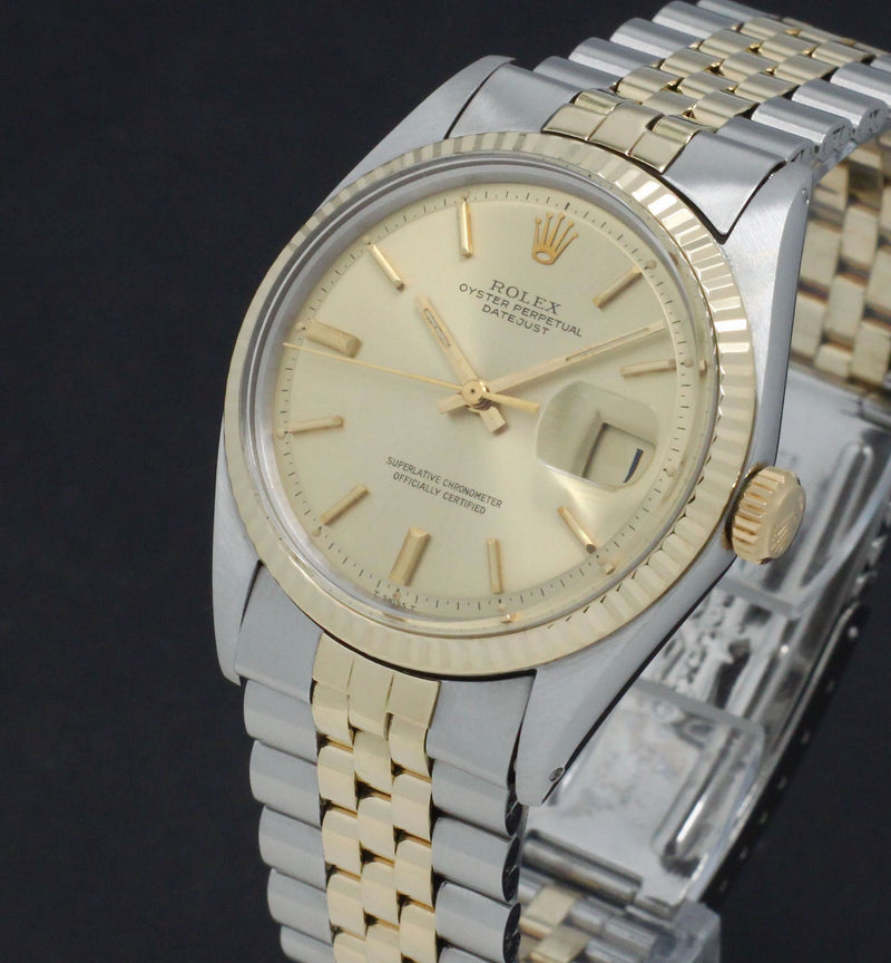 Rolex Datejust 1601 - 1971 - goud/staal - two/tone - Rolex horloge - Rolex kopen - Rolex heren horloge - Trophies Watches