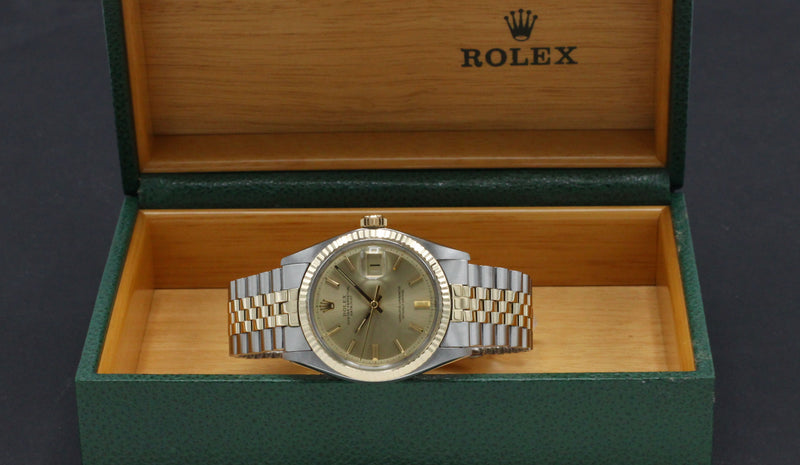 Rolex Datejust 1601 - 1971 - goud/staal - two/tone - Rolex horloge - Rolex kopen - Rolex heren horloge - Trophies Watches