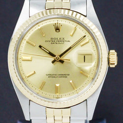 Rolex Datejust 1601 - 1971 - goud/staal - two/tone - Rolex horloge - Rolex kopen - Rolex heren horloge - Trophies Watches