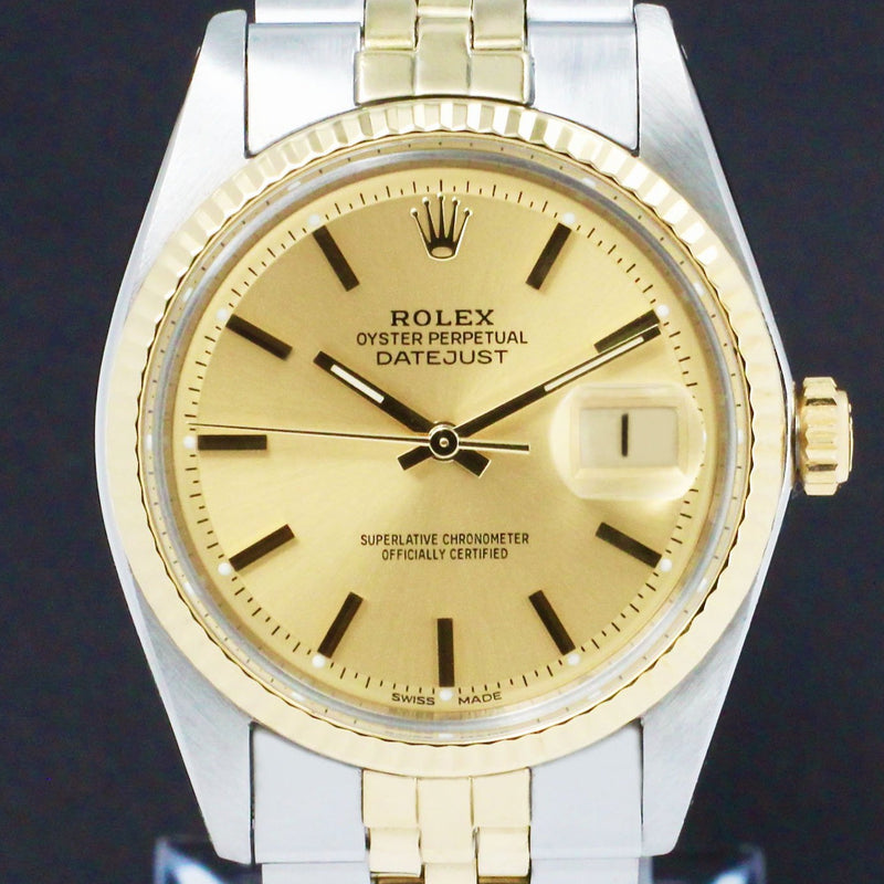 Rolex Datejust 1601 - 1973 - goud/staal - two/tone - Rolex horloge - Rolex kopen - Rolex heren horloge - Trophies Watches