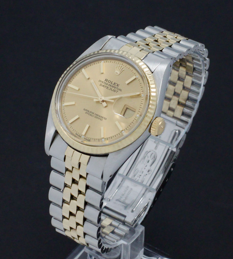 Rolex Datejust 1601 - 1973 - goud/staal - two/tone - Rolex horloge - Rolex kopen - Rolex heren horloge - Trophies Watches