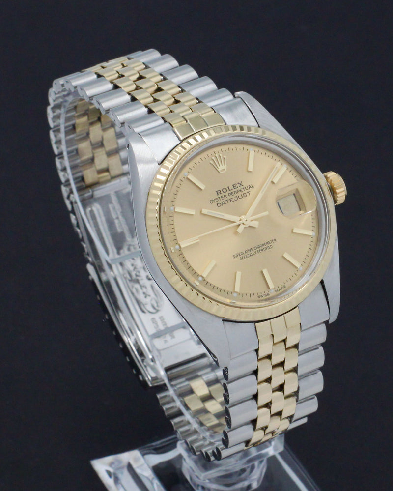 Rolex Datejust 1601 - 1973 - goud/staal - two/tone - Rolex horloge - Rolex kopen - Rolex heren horloge - Trophies Watches