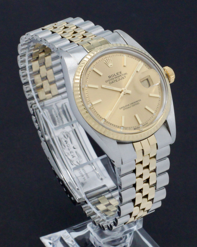 Rolex Datejust 1601 - 1973 - goud/staal - two/tone - Rolex horloge - Rolex kopen - Rolex heren horloge - Trophies Watches