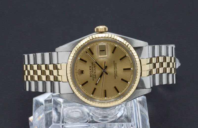 Rolex Datejust 1601 - 1973 - goud/staal - two/tone - Rolex horloge - Rolex kopen - Rolex heren horloge - Trophies Watches