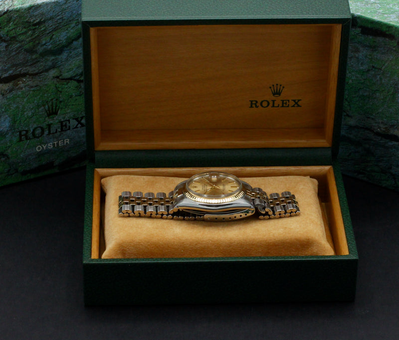 Rolex Datejust 1601 - 1973 - goud/staal - two/tone - Rolex horloge - Rolex kopen - Rolex heren horloge - Trophies Watches